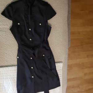 Size 10 Express Navy dress with chrome buttons and